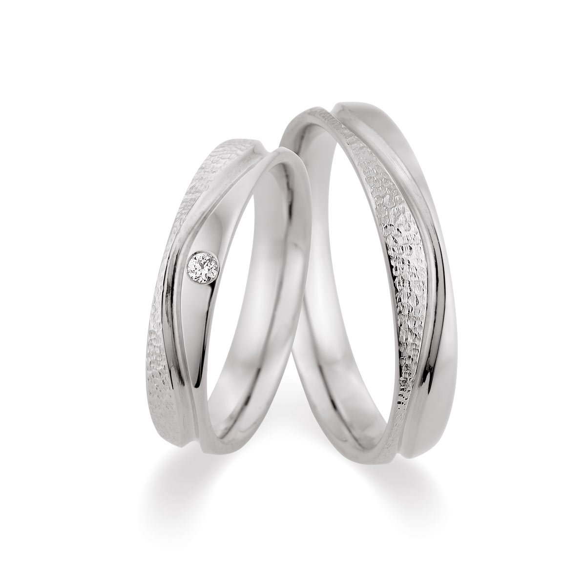 Trauringe 375 Weißgold 517510-40